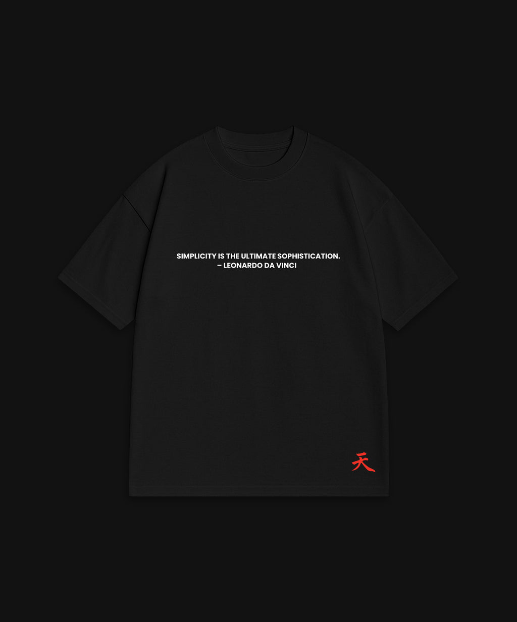 LEONARDO DA VINCI - BLACK T-SHIRT