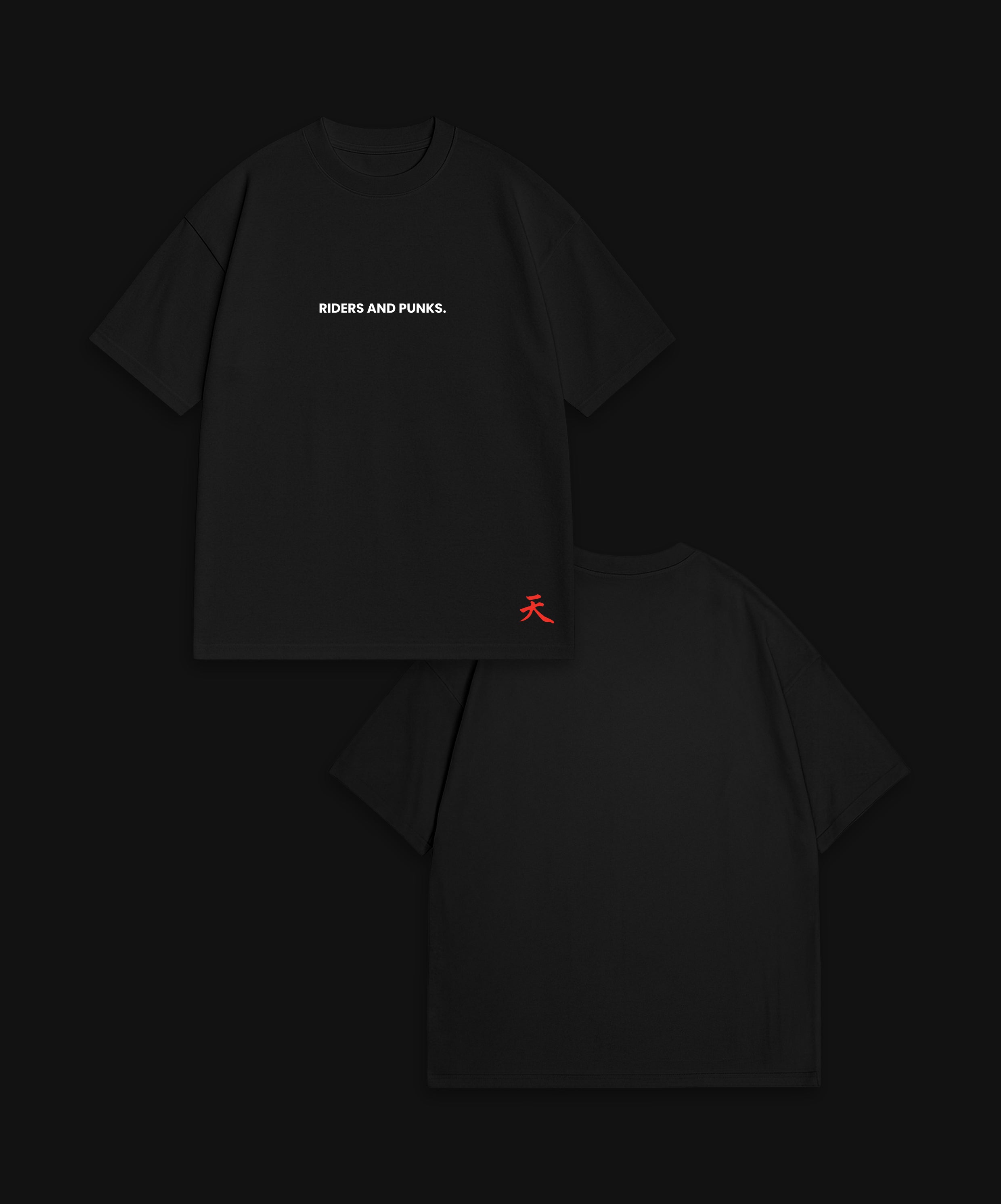 RIDERS AND PUNKS - BLACK T-SHIRT